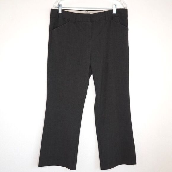 Norma Kamali Charcoal Gray Crop Trouser Pants Size 12 Altered at Waist - Picture 1 of 12